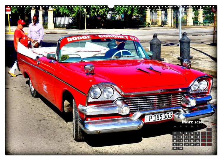 Produktbild: Dodge Coronet - Ein Traumcabrio in Kuba (hochwertiger Premium Wandkalender 2026 DIN A2 quer), Kunstdruck in Hochglanz
