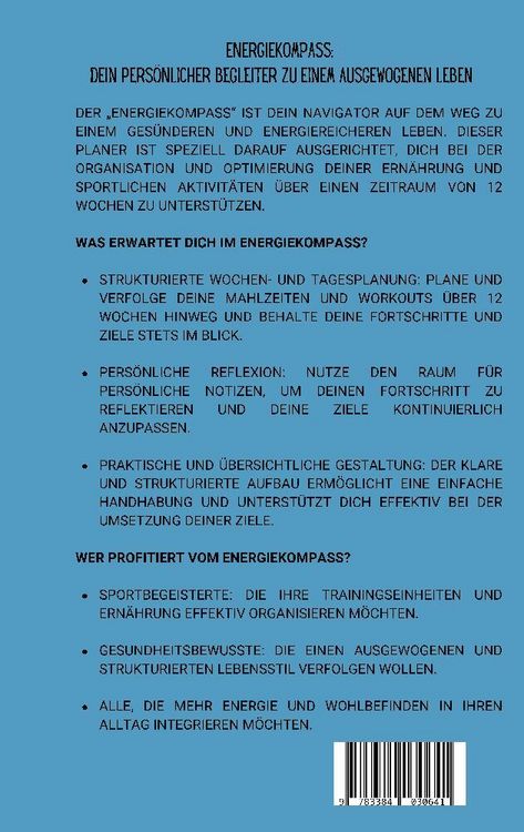 Produktbild: Energiekompass - Ern&auml;hrungs- und Sportplaner