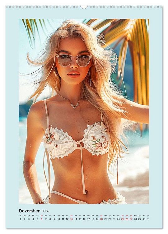 Produktbild: Sommer-Traum. Sch&ouml;ne M&auml;dchen am Meer (hochwertiger Premium Wandkalender 2026 DIN A2 hoch), Kunstdruck in Hochglanz
