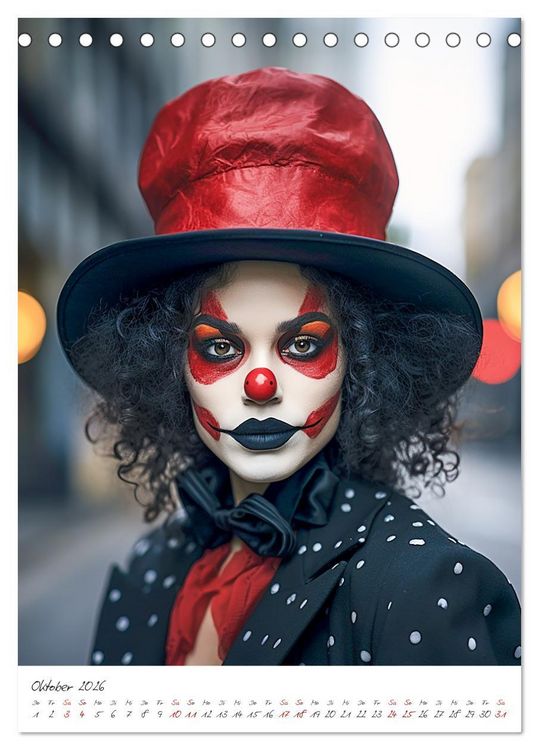 Produktbild: Misses Clown (Tischkalender 2026 DIN A5 hoch), CALVENDO Monatskalender