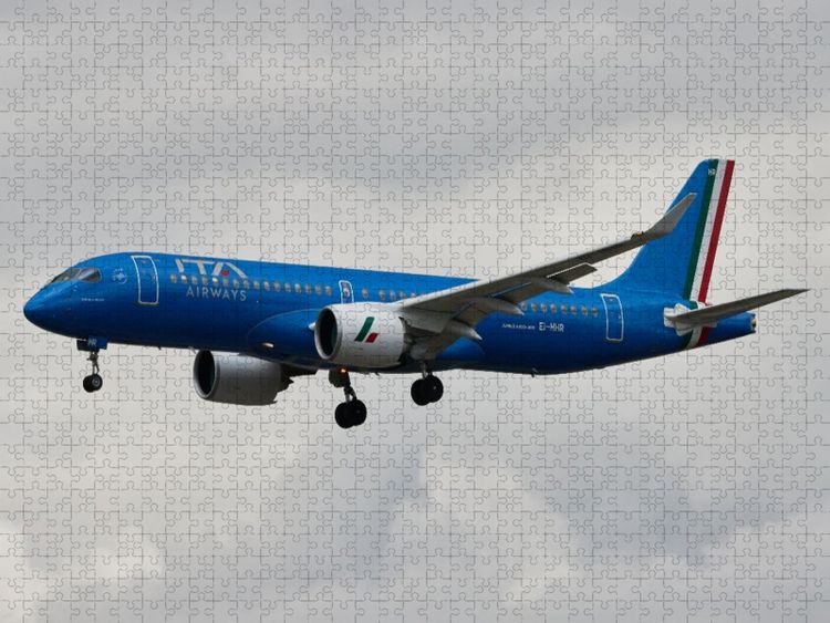 Produktbild: CALVENDO Puzzle EI-HHR - ITA Airways - Airbus A220-300 - Frankfurt Airport | 1000 Teile Lege-Gr&ouml;&szlig;e 64x48cm Foto-Puzzle f&uuml;r gl&uuml;ckliche Stunden