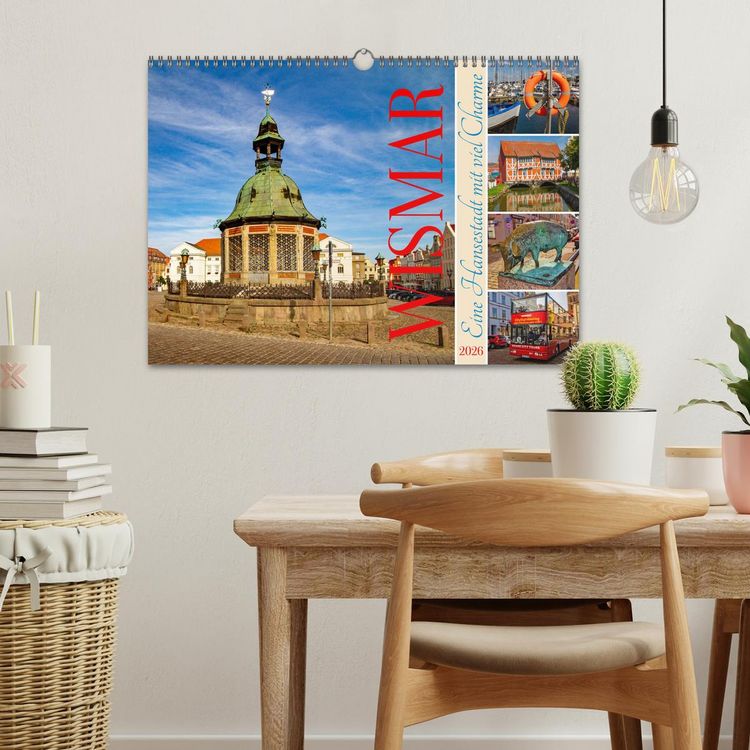 Produktbild: Wismar &ndash; Eine Hansestadt mit Charme (Wandkalender 2026 DIN A3 quer), CALVENDO Monatskalender