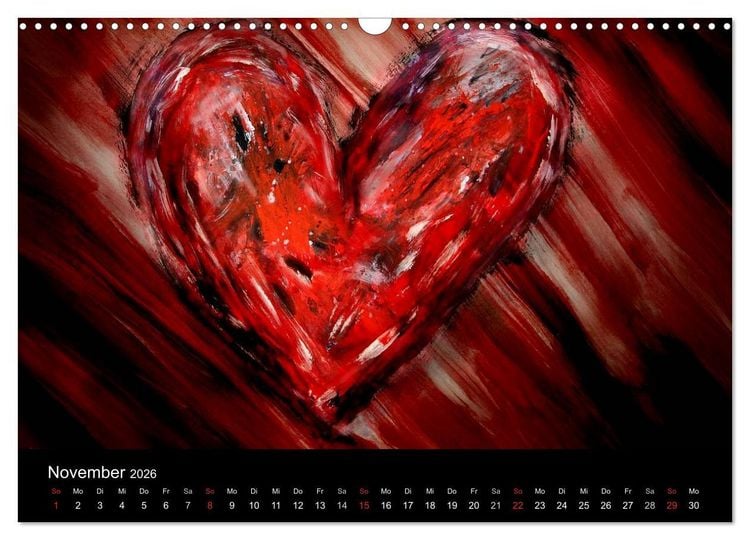 Produktbild: Der Herz Kalender (Wandkalender 2026 DIN A3 quer), CALVENDO Monatskalender