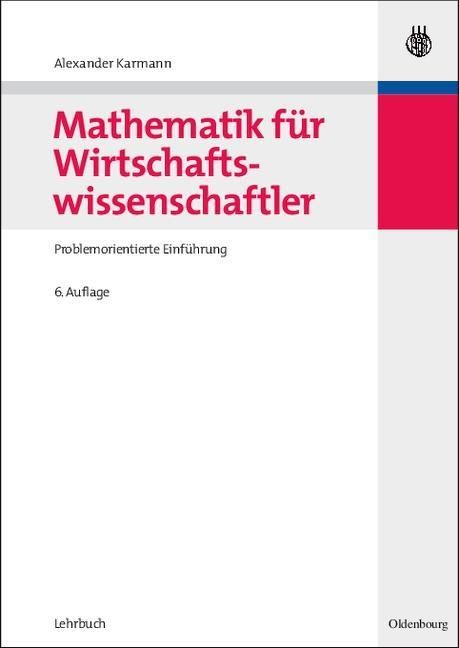 Produktbild: Mathematik f&uuml;r Wirtschaftswissenschaftler
