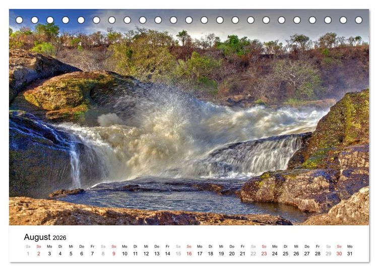 Produktbild: Uganda - die Perle Afrikas (Tischkalender 2026 DIN A5 quer), CALVENDO Monatskalender