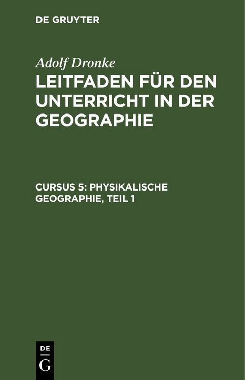 Produktbild: Physikalische Geographie, Teil 1