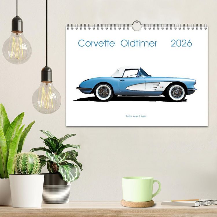 Produktbild: Corvette Oldtimer 2026 (Wandkalender 2026 DIN A4 quer), CALVENDO Monatskalender
