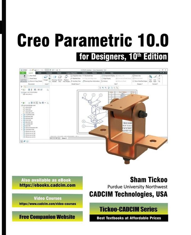 Produktbild: Creo Parametric 10.0 for Designers, 10th Edition
