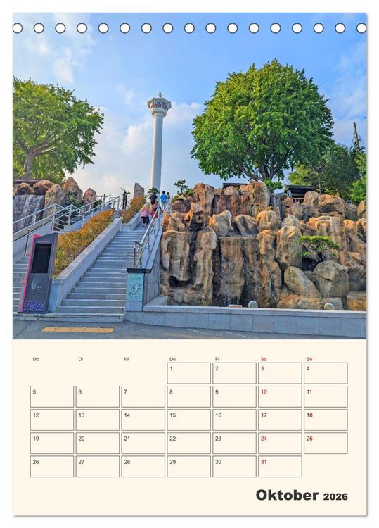Produktbild: Busan - Eine Reise durch das Herz der K&uuml;stenstadt (Tischkalender 2026 DIN A5 hoch), CALVENDO Monatskalender