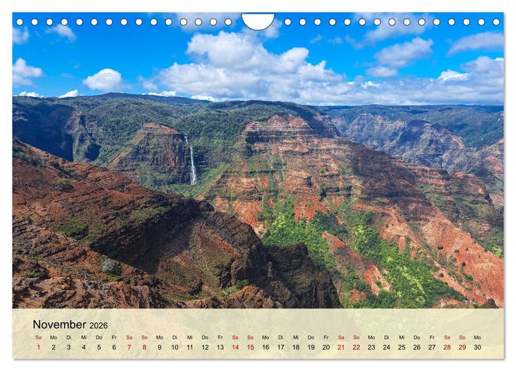 Produktbild: Hawaii - Eindr&uuml;cke von Big Island, Kauai & Oahu (Wandkalender 2026 DIN A4 quer), CALVENDO Monatskalender