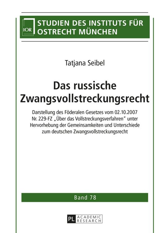 Produktbild: Das russische Zwangsvollstreckungsrecht