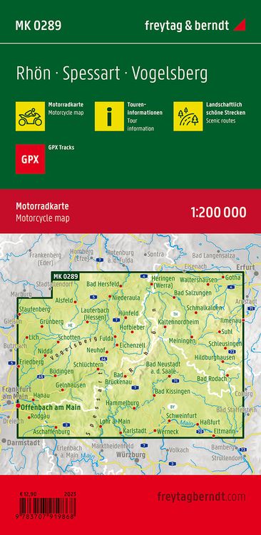 Rhön, Motorradkarte 1:200.000, freytag & berndt