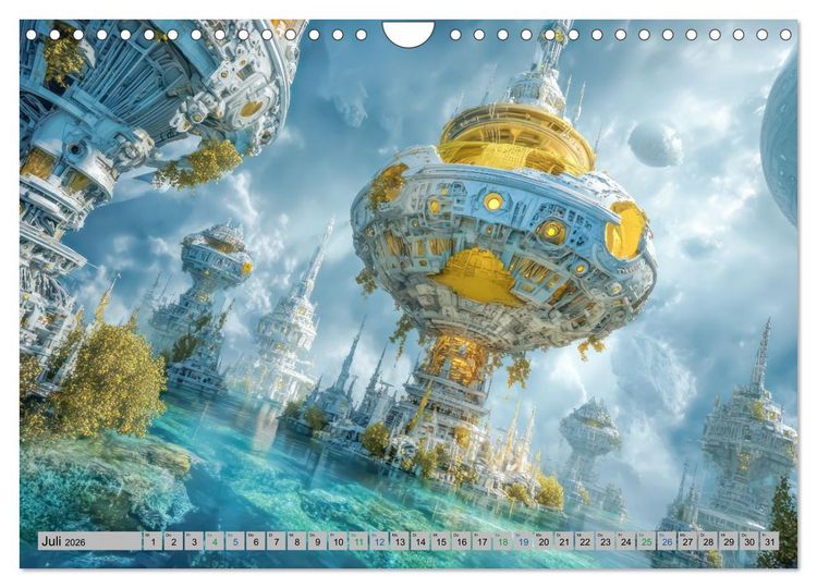 Produktbild: Science-Fiction Erlebnisse - Fantastische Welten (Wandkalender 2026 DIN A4 quer), CALVENDO Monatskalender