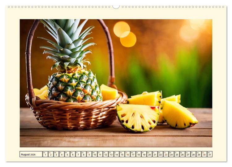 Produktbild: Gesundes frisches Obst (hochwertiger Premium Wandkalender 2026 DIN A2 quer), Kunstdruck in Hochglanz