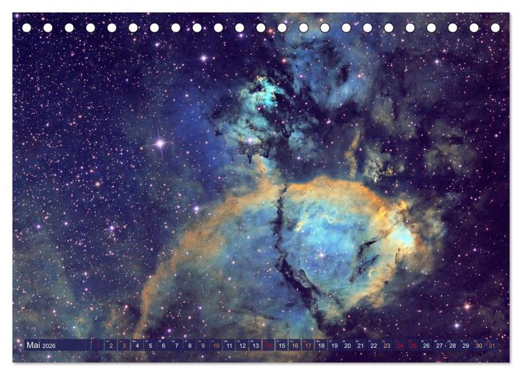 Produktbild: Galaxien, Sterne und Nebel: Leuchten aus dem All (Tischkalender 2026 DIN A5 quer), CALVENDO Monatskalender