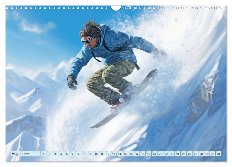 Produktbild: Snowboarder in Aktion (Wandkalender 2026 DIN A3 quer), CALVENDO Monatskalender
