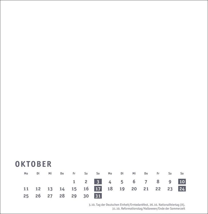 Produktbild: Premium-Bastelkalender wei&szlig; gro&szlig; 2027