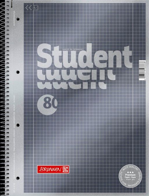 Produktbild: Brunnen Collegeblock Premium Student A4 kariert