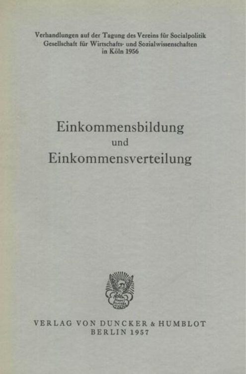 Produktbild: Einkommensbildung und Einkommensverteilung.