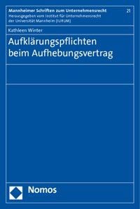 Produktbild: Aufkl&auml;rungspflichten beim Aufhebungsvertrag