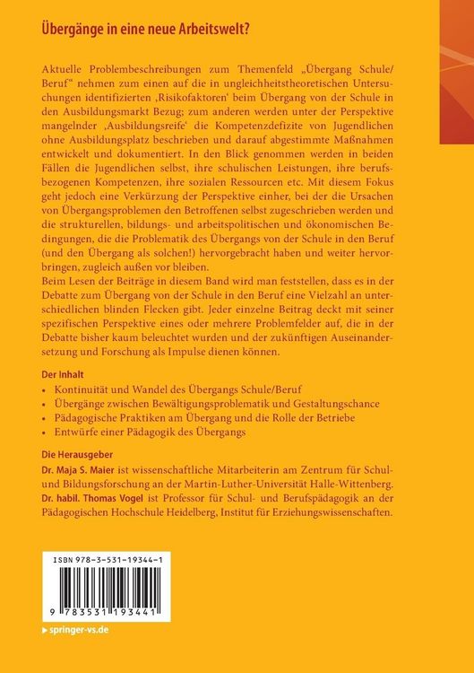 Produktbild: &Uuml;berg&auml;nge in eine neue Arbeitswelt?