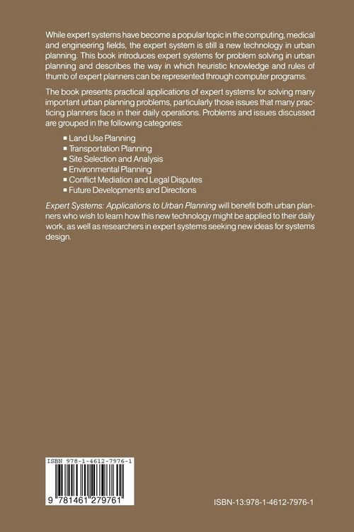 Produktbild: Expert Systems: Applications to Urban Planning