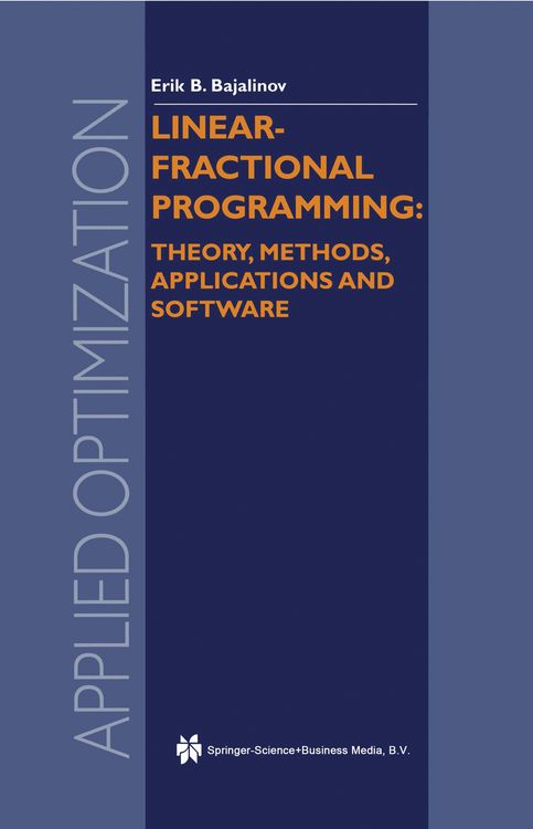 Produktbild: Linear-Fractional Programming Theory, Methods, Applications and Software