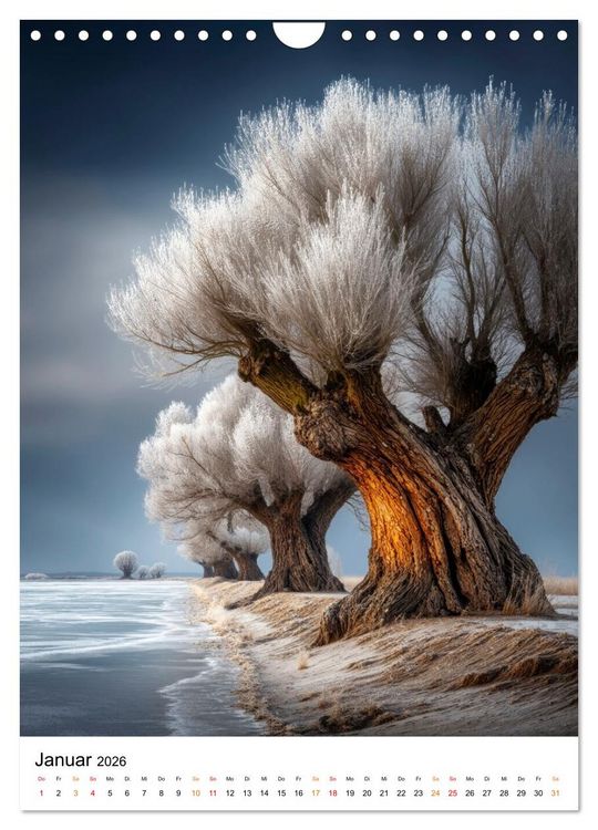 Produktbild: Wintermomente - Natur im wei&szlig;en Kleid (Wandkalender 2026 DIN A4 hoch), CALVENDO Monatskalender
