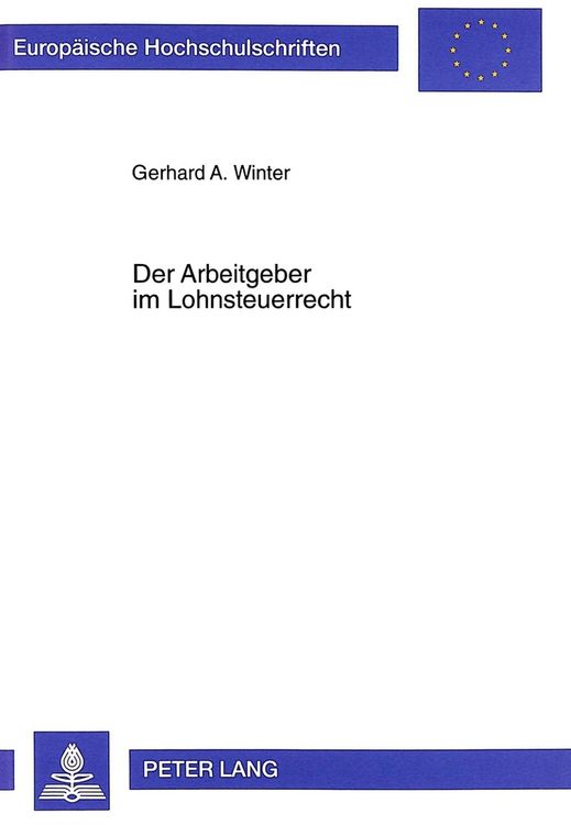 Produktbild: Der Arbeitgeber im Lohnsteuerrecht
