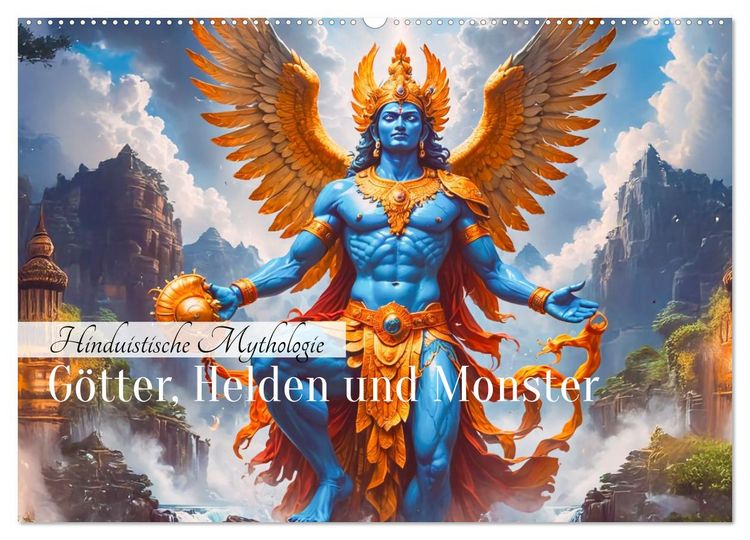 Produktbild: Hinduistische Mythologie - G&ouml;tter, Helden und Monster (Wandkalender 2026 DIN A2 quer), CALVENDO Monatskalender