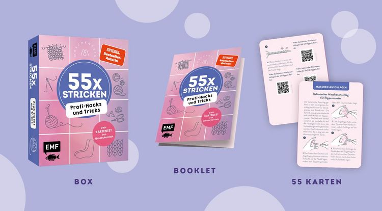 Produktbild: 55 x stricken &ndash; Profi-Hacks und Tricks | Dein Kartenset von maschenfein