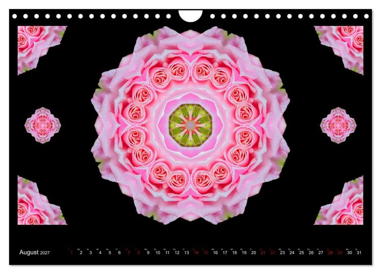 Produktbild: ROSEN MANDALAS (Wandkalender 2027 DIN A4 quer), CALVENDO Monatskalender