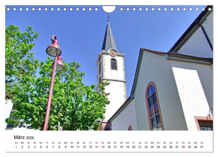 Produktbild: Wiesloch - Spaziergang durch die Altstadt (Wandkalender 2026 DIN A4 quer), CALVENDO Monatskalender