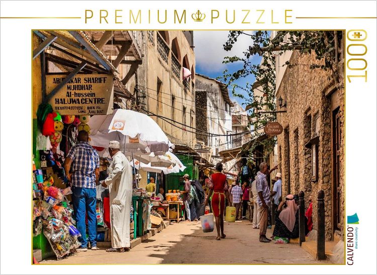 Produktbild: CALVENDO Puzzle Die Hauptstra&szlig;e in Lamu-Stadt | 1000 Teile Lege-Gr&ouml;&szlig;e 64x48cm Foto-Puzzle f&uuml;r gl&uuml;ckliche Stunden
