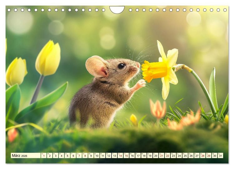 Produktbild: M&auml;use - neugierig unterwegs (Wandkalender 2026 DIN A4 quer), CALVENDO Monatskalender