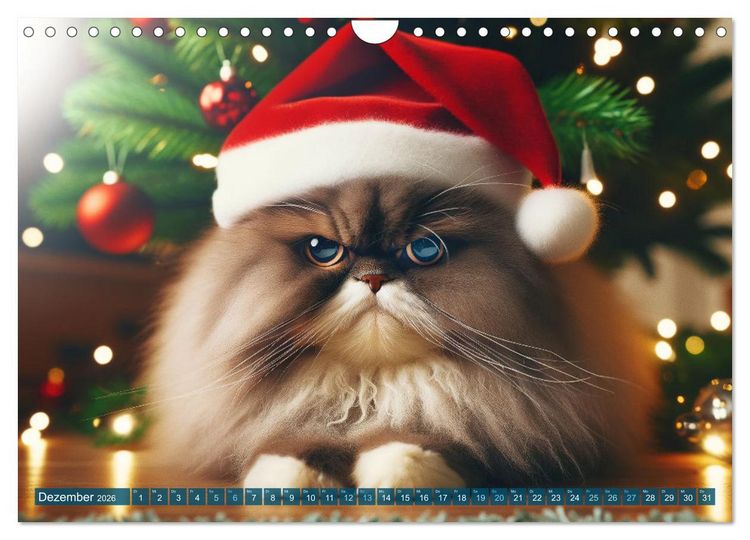 Produktbild: Katzenlaunen - Durch das Jahr mit Fluff und Grummeln (Wandkalender 2026 DIN A4 quer), CALVENDO Monatskalender