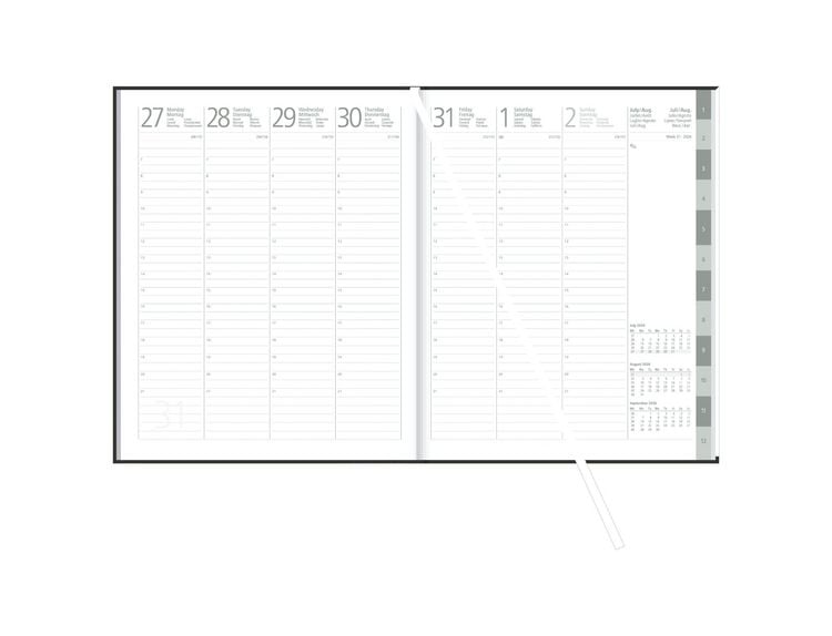 Produktbild: Wochenbuch anthrazit 1W/2S 2027