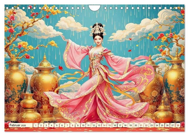 Produktbild: Rhythmus der chinesischen Anmut (Wandkalender 2026 DIN A4 quer), CALVENDO Monatskalender