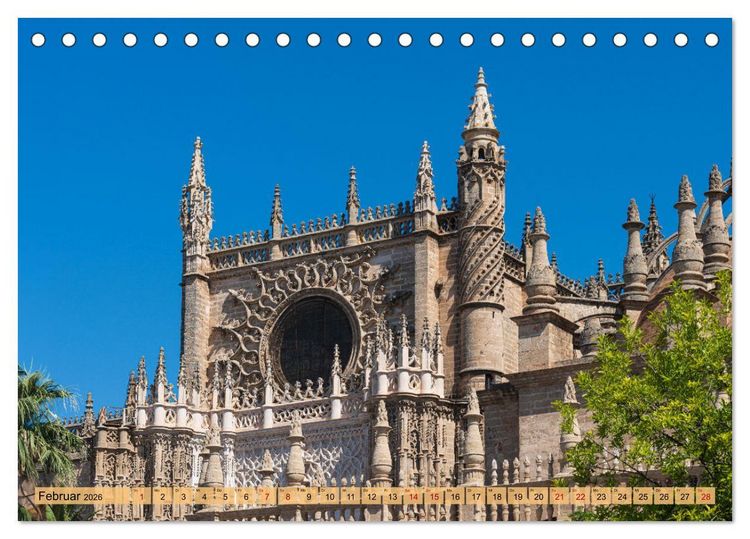 Produktbild: Sevilla - Unterwegs in Spanien (Tischkalender 2026 DIN A5 quer), CALVENDO Monatskalender
