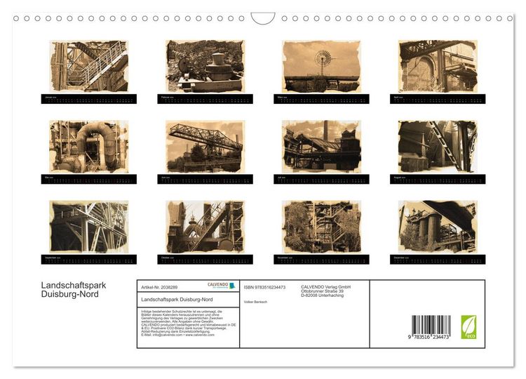 Produktbild: Landschaftspark Duisburg-Nord (Wandkalender 2026 DIN A3 quer), CALVENDO Monatskalender