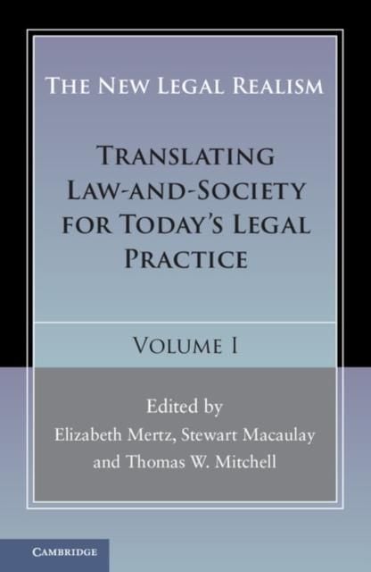 Produktbild: New Legal Realism: Volume 1