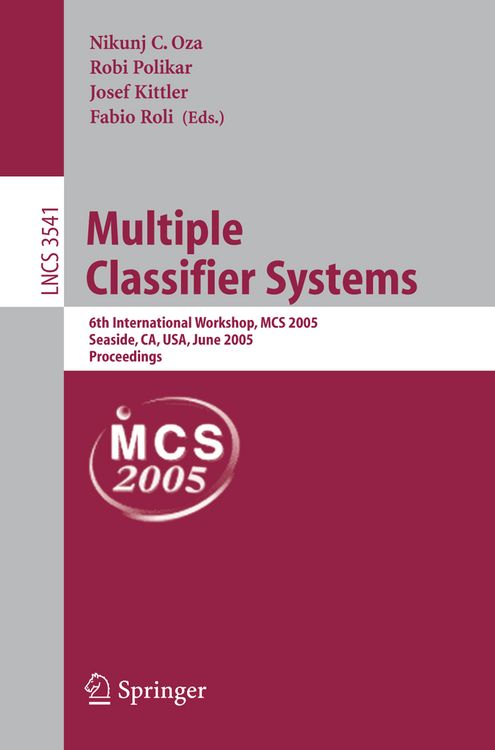 Produktbild: Multiple Classifier Systems