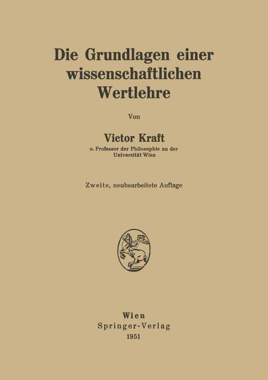 Produktbild: Die Grundlagen einer wissenschaftlichen Wertlehre