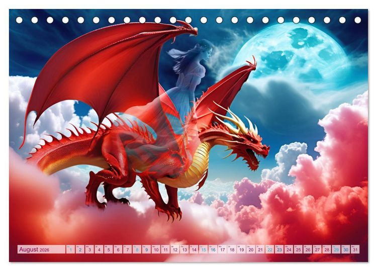 Produktbild: Clara tr&auml;umt - M&auml;rchenhafte Traumfantasien (Tischkalender 2026 DIN A5 quer), CALVENDO Monatskalender