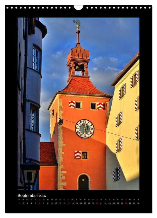 Produktbild: Gassen und T&uuml;rme in Regensburg (Wandkalender 2026 DIN A3 hoch), CALVENDO Monatskalender