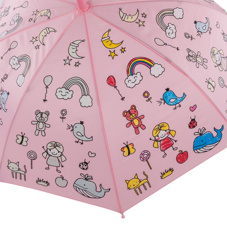 Produktbild: Idena Regenschirm Magic Regenbogen rosa &Oslash;83x66cm