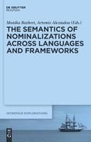 Produktbild: The Semantics of Nominalizations across Languages and Frameworks