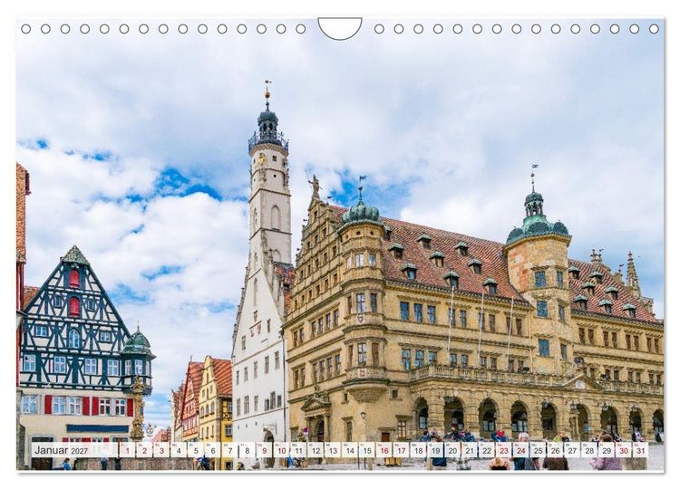 Produktbild: Ein Spaziergang durch Rothenburg ob der Tauber (Wandkalender 2027 DIN A4 quer), CALVENDO Monatskalender