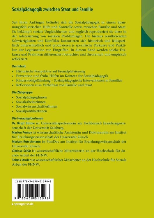 Produktbild: Sozialp&auml;dagogik zwischen Staat und Familie