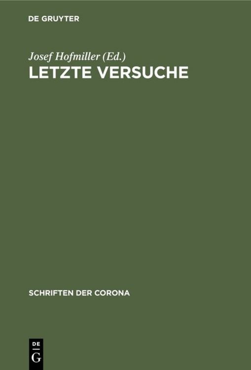 Produktbild: Letzte Versuche